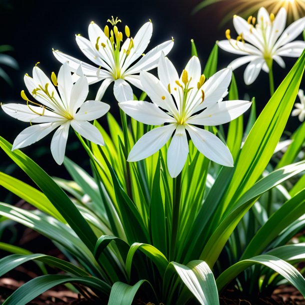 Representação de um anthericum branco