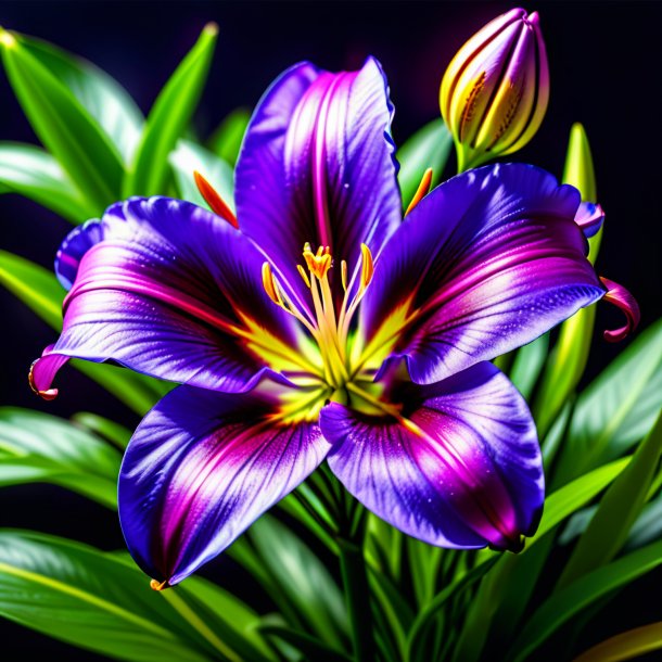 Photography of a purple kaffir lily