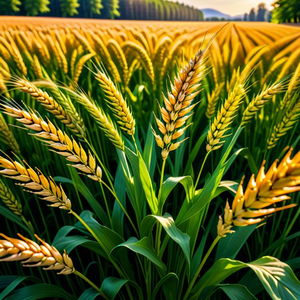 Portrayal of a wheat maple