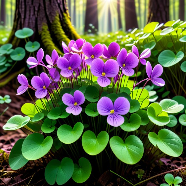 Picture of a purple wood sorrel