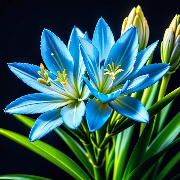 Imagen de una tuberosa azul