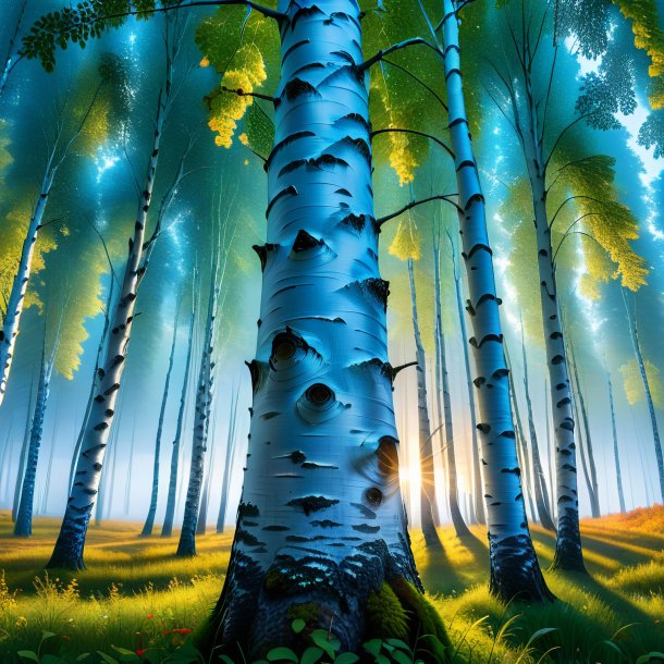 Pic of a blue birch