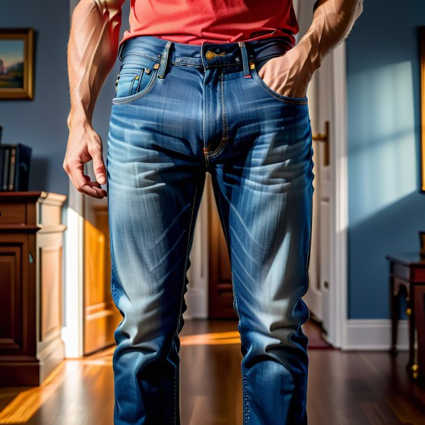 De um mol em um jeans na casa