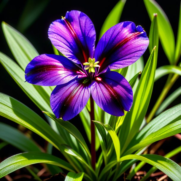 Portrayal of a maroon virginia spiderwort