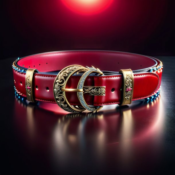 Picture of a crimson belt from metal