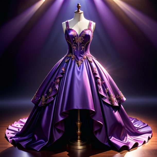 Clipart of a purple dress from iron