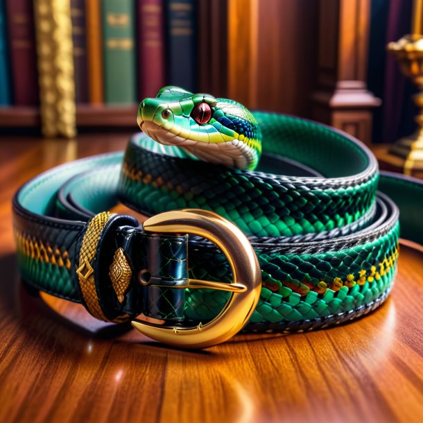 Photo d'un serpent dans une ceinture dans la maison