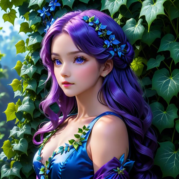 Figura de uma hera violeta azul