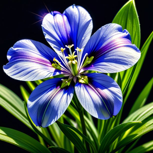 Illustration of a silver virginia spiderwort