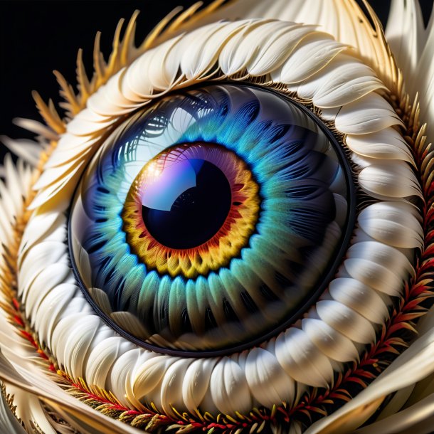 Depiction of a ivory pheasant's eye