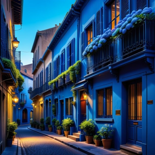 Portrayal of a blue rue