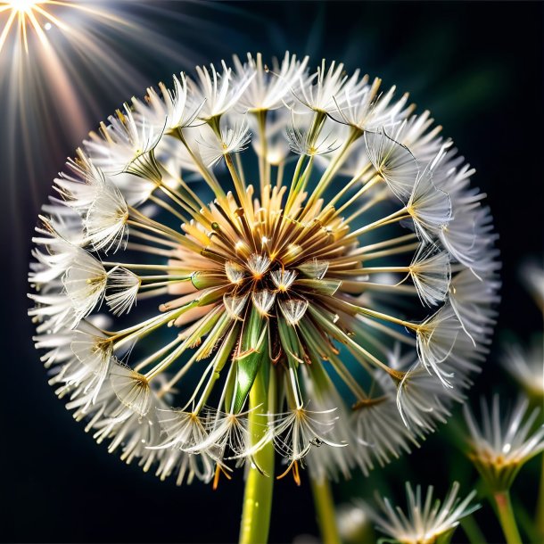 Imagery of a silver dandelion