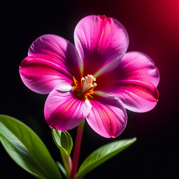 "image d'un pimpernel rose chaud, rouge"