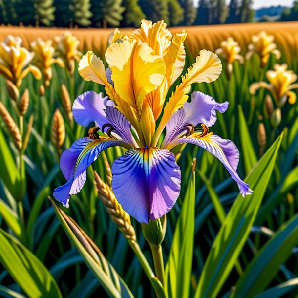 Foto de un iris de trigo