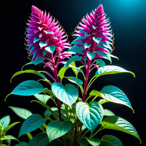 Depicting of a cyan amaranth