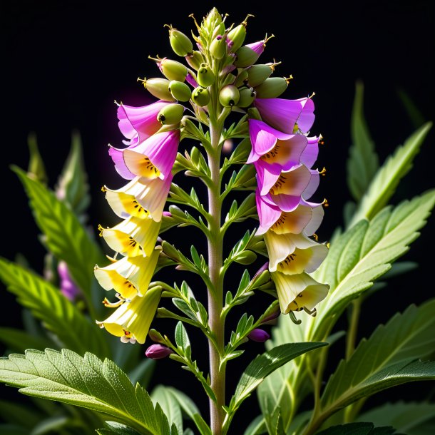 Illustration of a olive foxglove