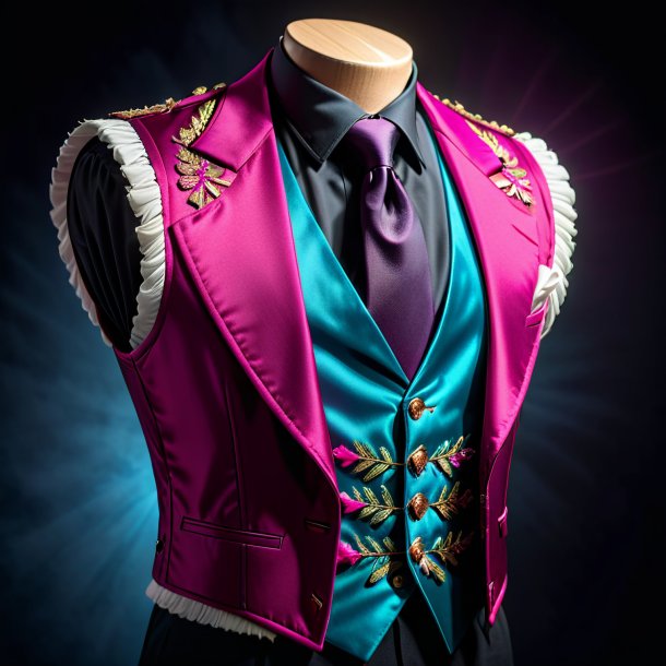 Photography of a fuchsia vest from gypsum