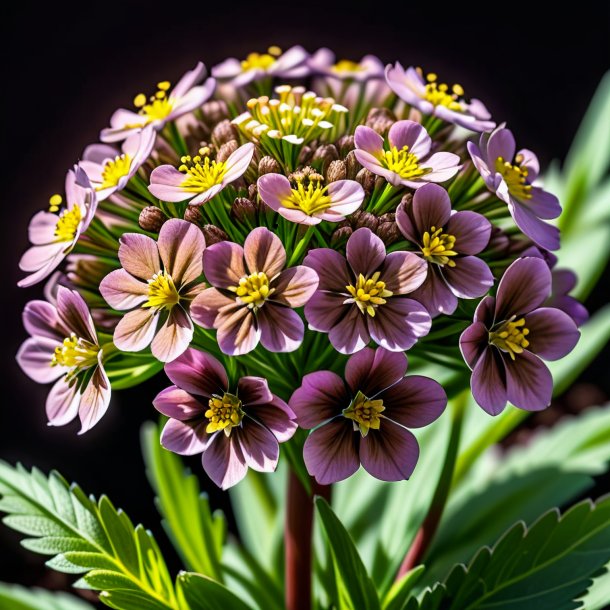 Drawing of a brown persian candytuft