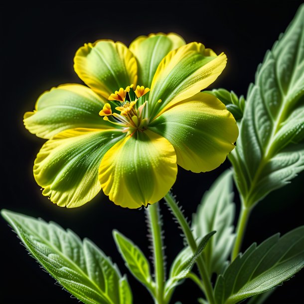 Portrait of a pea green wallflower