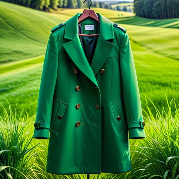 Photo of a green coat from grass