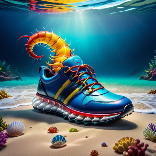 Pic of a centipede in a shoes in the sea