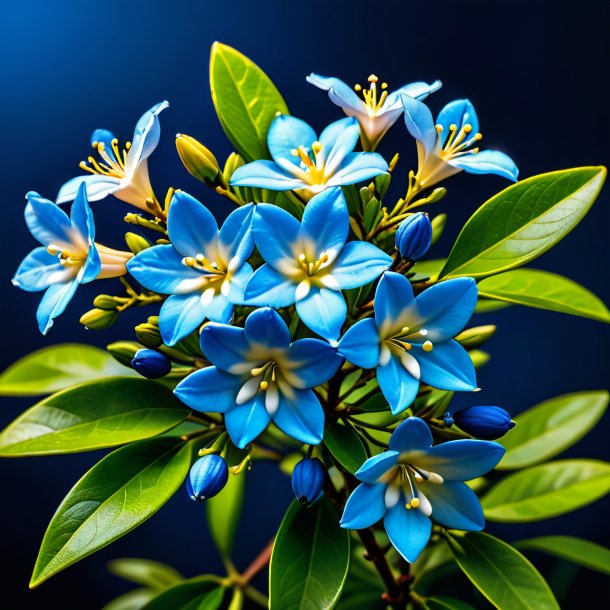 "photographie d'une jessamine bleue, espagnol"