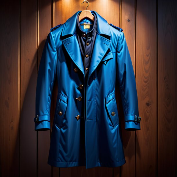 Sketch of a blue coat from wood