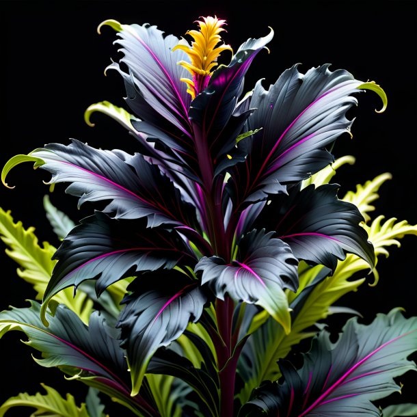 Figure d'un acanthus noir