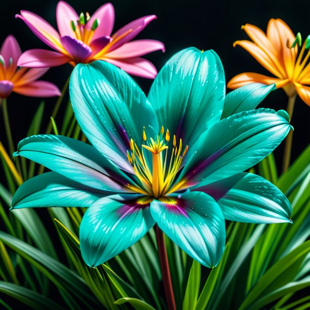 Picture of a teal zephyranthes