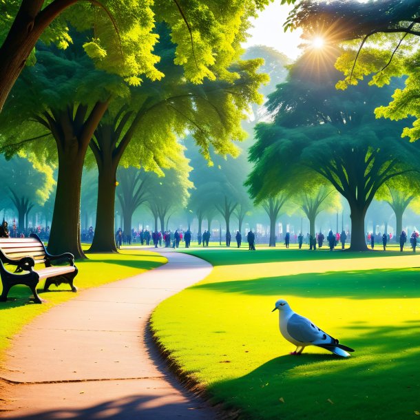 Pic of a waiting of a dove in the park