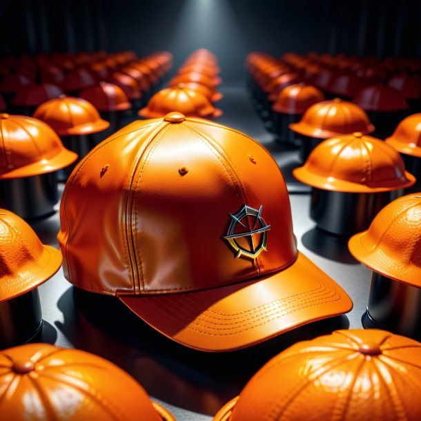 Illustration d'une casquette orange de fer