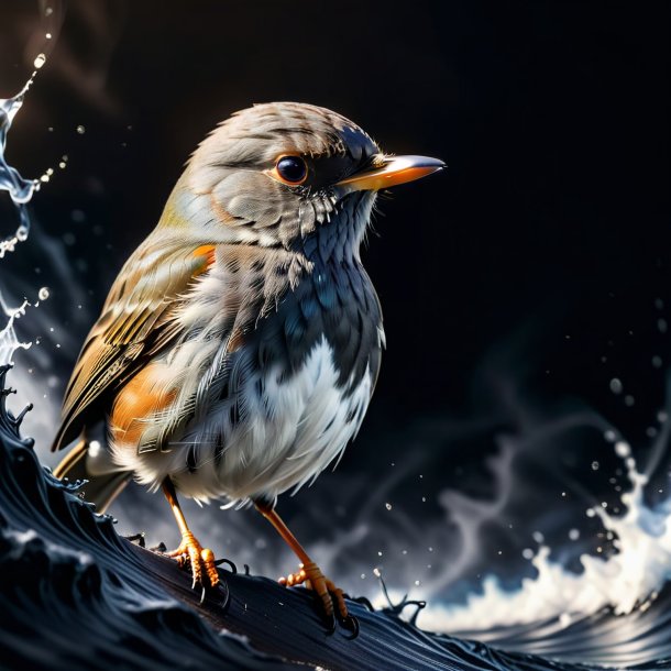 Depiction of a charcoal wake-robin