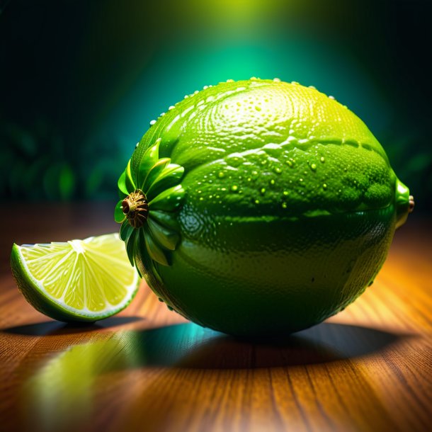 Clipart of a lime mezereon