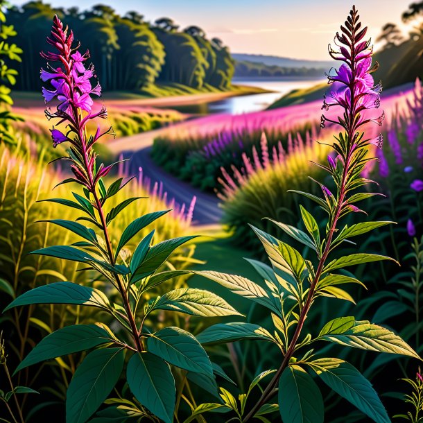 Sketch de um velho rosebay willowherb