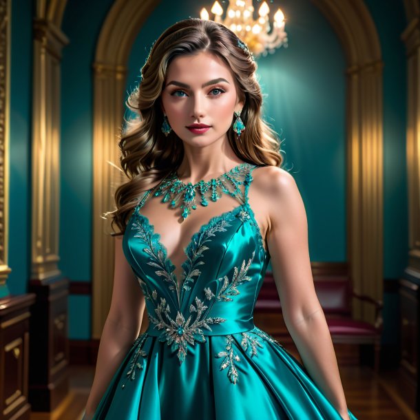 De um vestido de teal de polietileno