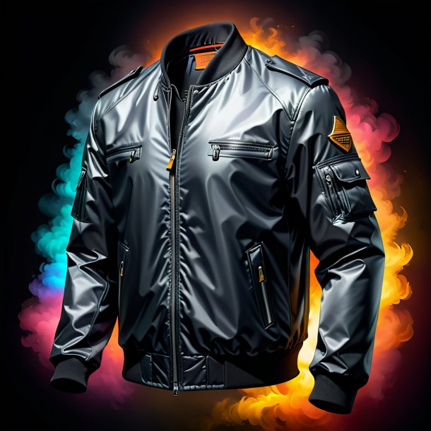 Illustration of a charcoal jacket from metal