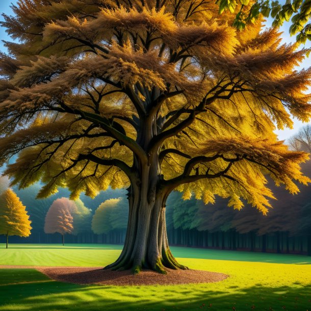 Photography of a brown hornbeam