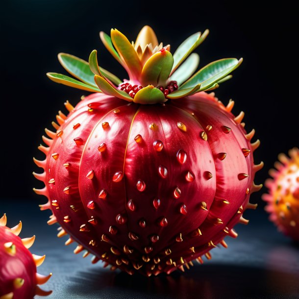 Photo of a coral pomegranate