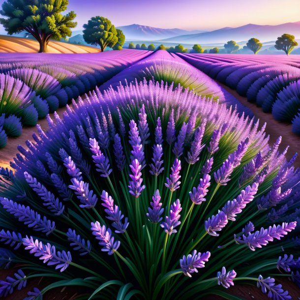 Illustration of a silver lavender