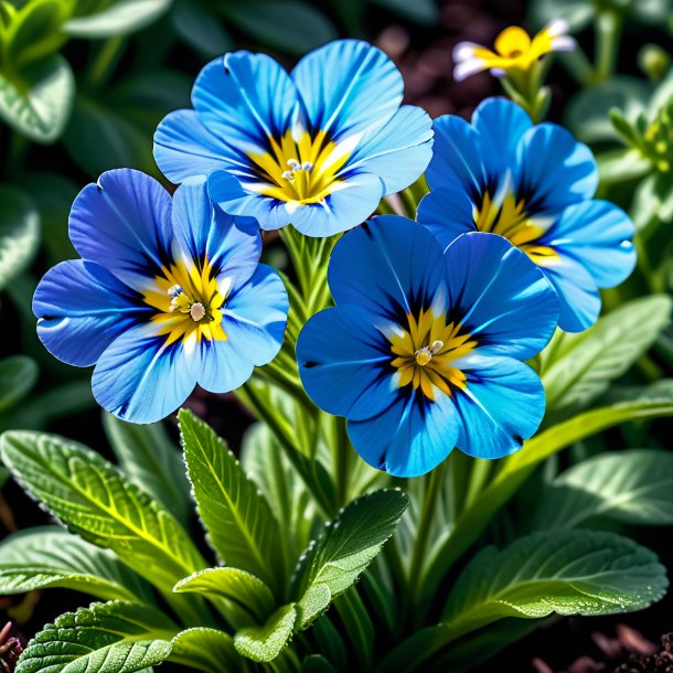 Foto de uma prímula azul