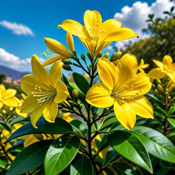 "imagery of a yellow jessamine, spanish"