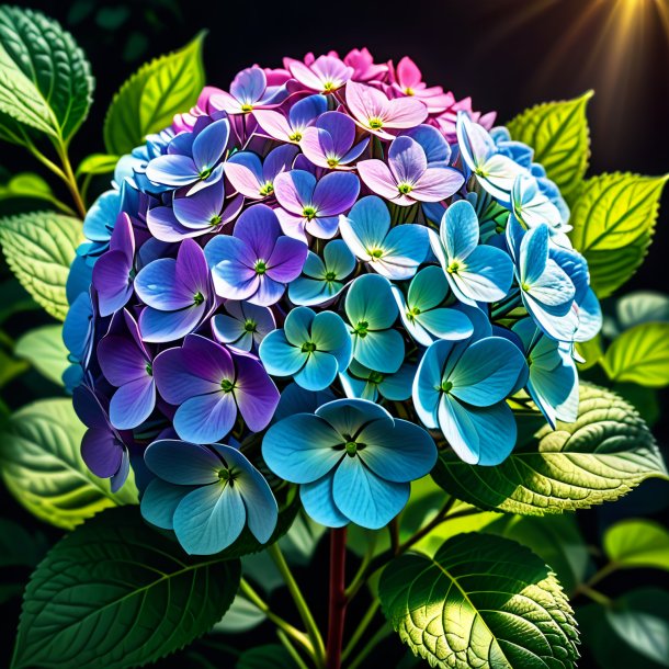 Dibujo de una vieja hortensia