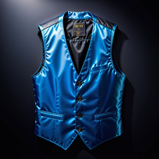 Photography of a blue vest from metal