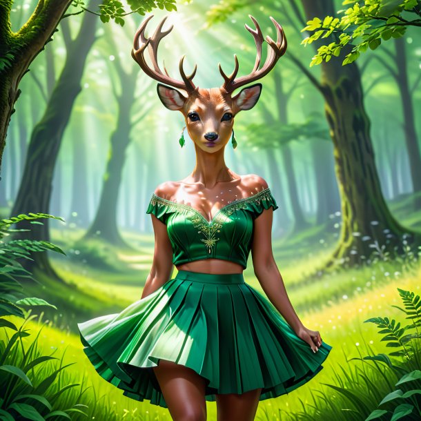 Image of a deer in a green skirt