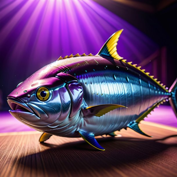 Pic of a tuna in a purple belt