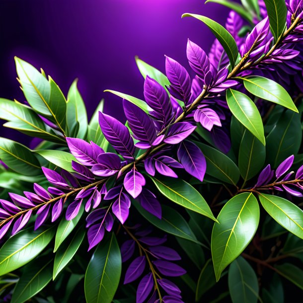 Clipart of a purple laurel