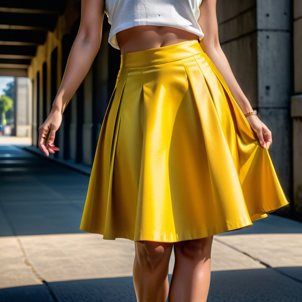 Pic of a yellow skirt from concrete