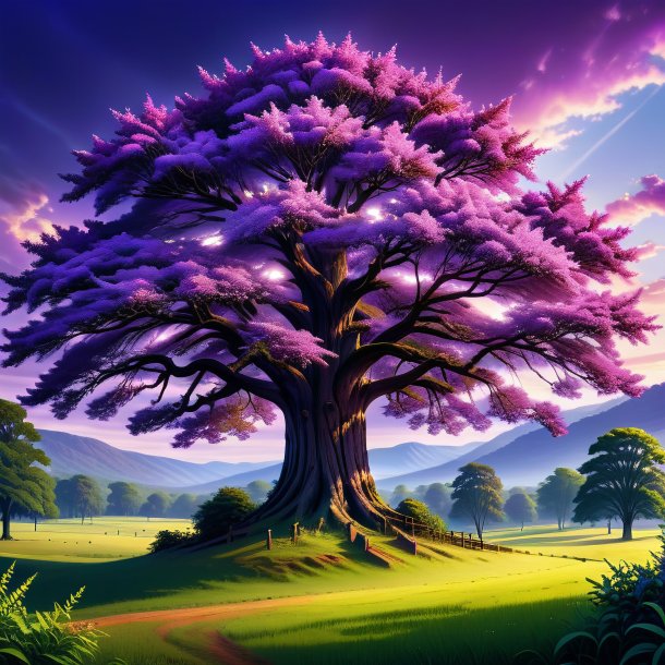 Illustration of a purple southernwood