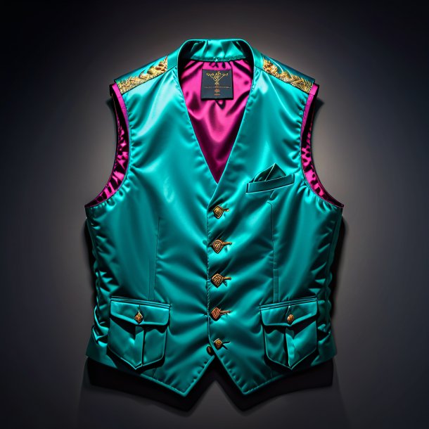 Drawing of a teal vest from stone