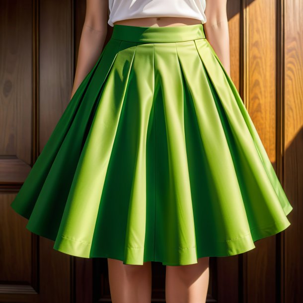 Illustration of a pea green skirt from wood